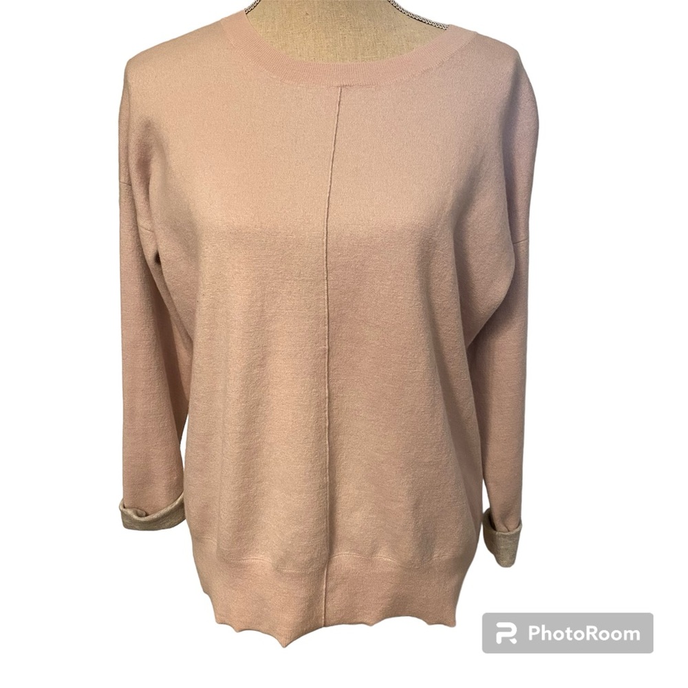 VINCE SWEATER CREWNECK PALE PURPLE GRAY JERSEY KNIT SIZE M